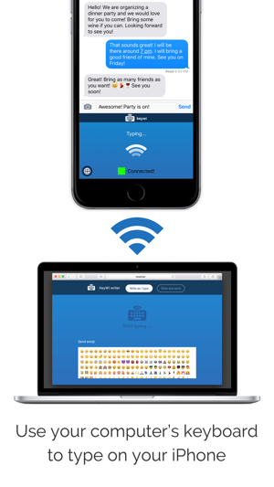 ‎KeyWi Keyboard - Type faster on your device using your computer's keyboard Screenshot