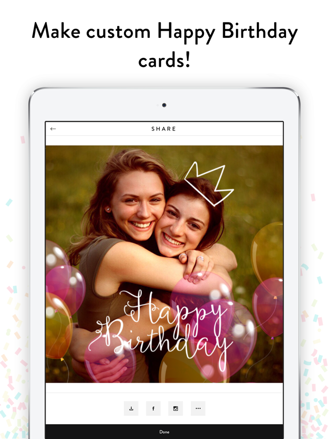 ‎Birthday Stickers - Frames, Balloons and Party Decor Photo Overlays Screenshot