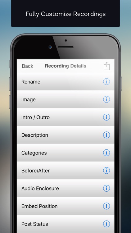 Mobile Podcaster - Record and Publish Your Podcast to WordPress, Libsyn and Dropbox screenshot-3