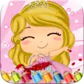 Sweet Little Girl Coloring Book Art Studio Paint and Draw Kids Game Valentine Day