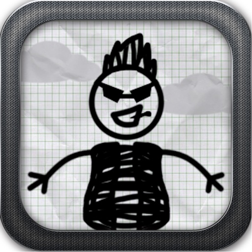 Stick-Man Doodle Warrior Epic Paper Jump-er iOS App