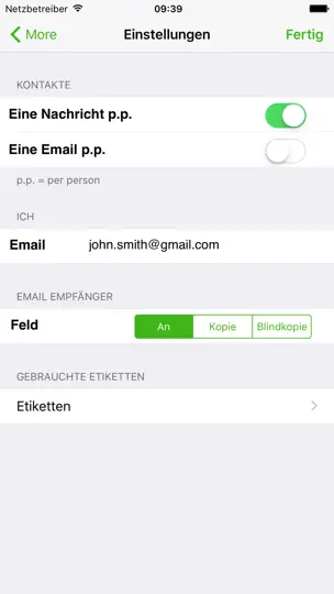 Screenshot von Gruppen-SMS auf dem iPhone 2