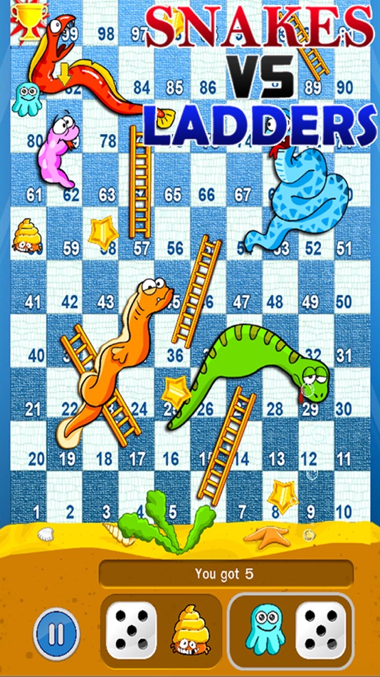 #2. Snakes Vs Ladders - Free Snake Ladder Slither Game (iOS) Podle: Lime Soda Games