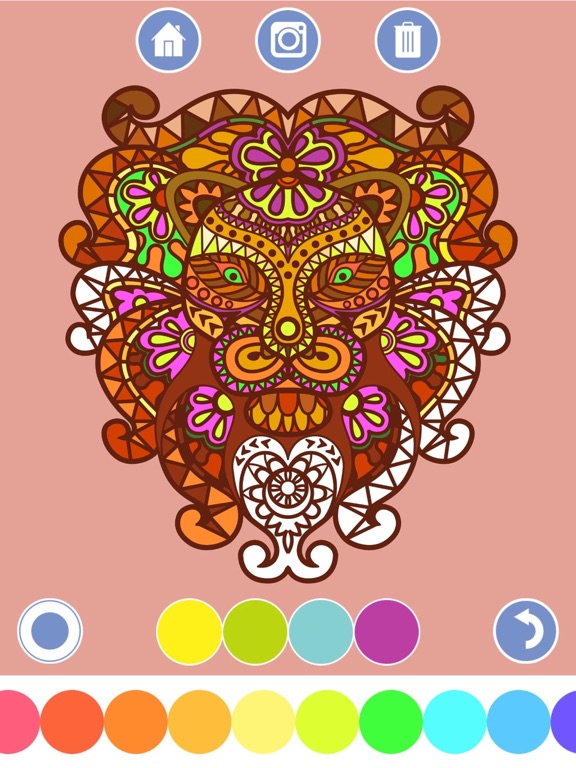 Screenshot #6 pour Mes Coloring Book - Mandala, Tribaux, des animaux et des ornements classiques