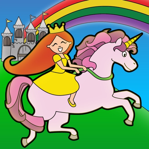 Princess Fairy Tale Coloring Wonderland for Kids and Family Preschool Free Edition icon