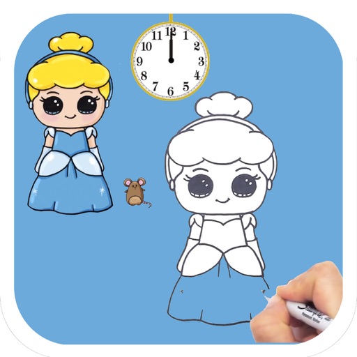 How to Draw Cute Princess Characters Easy icon