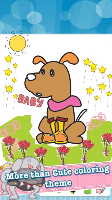 Dog Drawing Coloring Book - Cute Caricature Art Ideas pages for kids iPhone screenshot