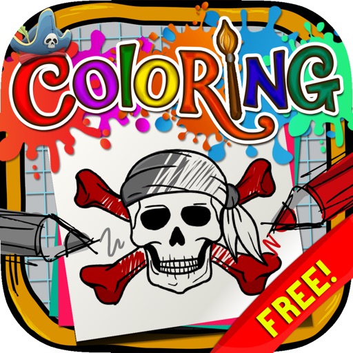 Coloring Book : Painting Pirates Pictures For Kids  Free Edition