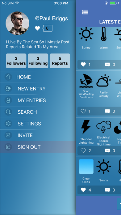 Weather App - MyWeatherReports.com iPhone screenshot 2 - Weather app