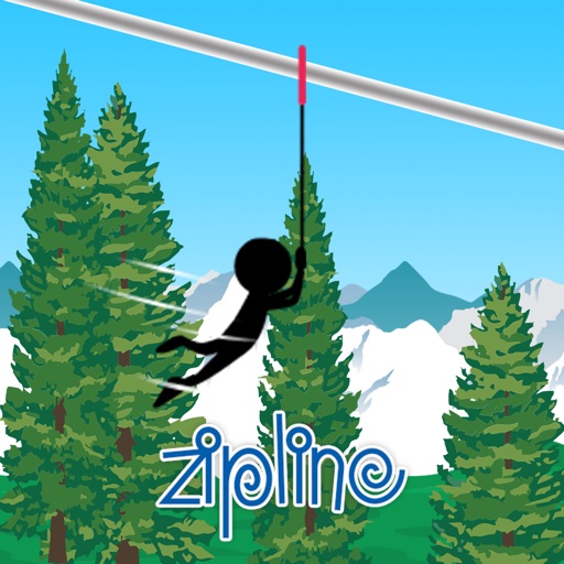 Shadow Stick Man Zipline Icon