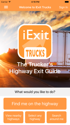 iExit Trucks: The Trucker's Highway Exit Guide screenshot 1