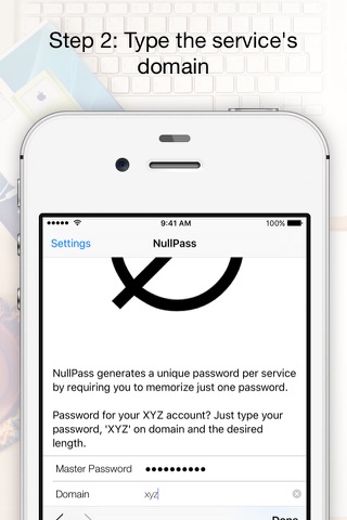 NullPass - an easy way to manage unique secure passwords per service/domain screenshot 4