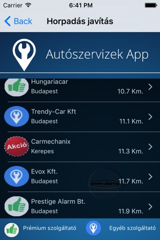 Autószervizek App screenshot 4