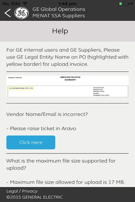 GE Supplier App