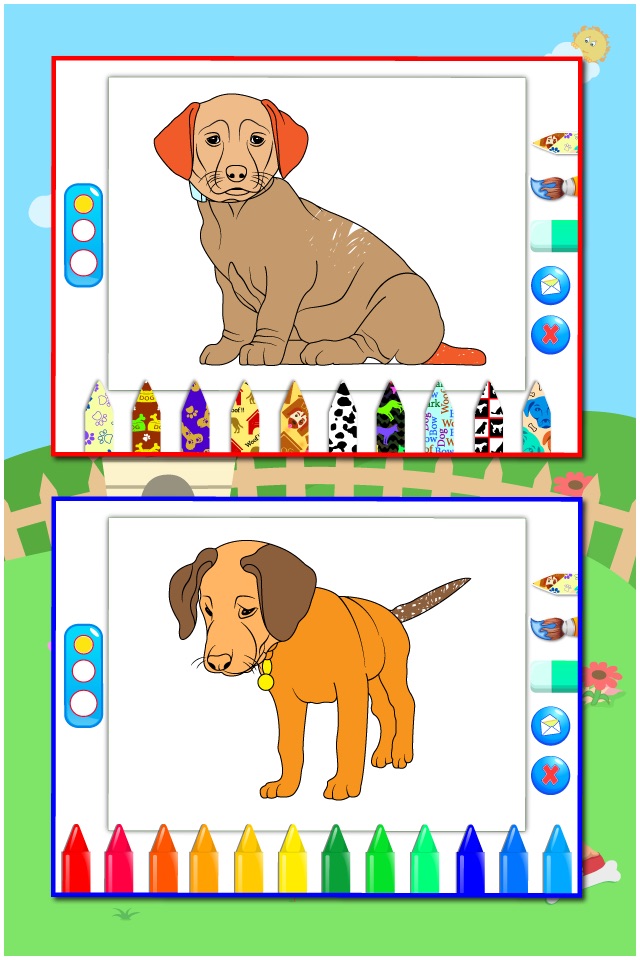 Puppies Dog coloring book for children Free : Draw and Paint screenshot 4