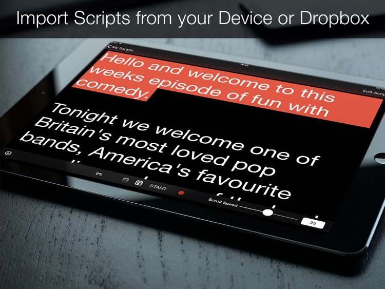 Teleprompter Pro -Script & Lyrics Prompter Cue