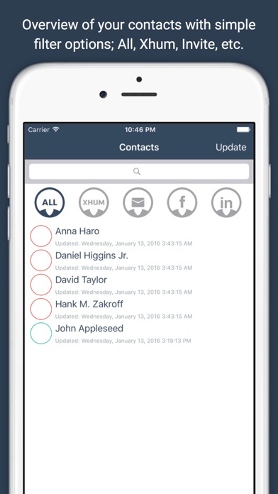 Screenshot #3 pour XHUM - Your Personal Contact Management Assistant That Manages Your Contacts Automagically For You