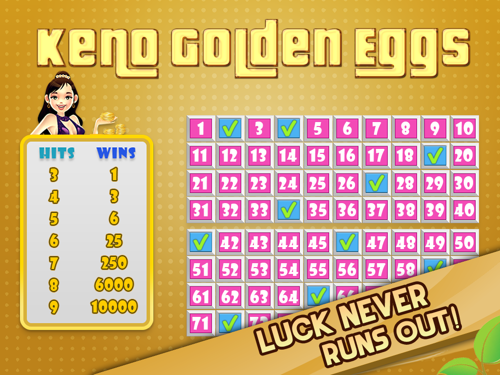 Classic Keno Golden Eggs - Bonus Multi-Card Play Free Edition