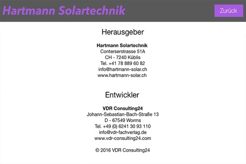 Hartmann Solartechnik screenshot 2