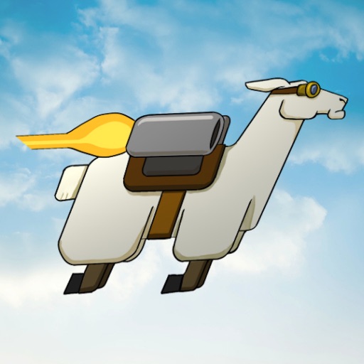 Flappy Rocket Llama