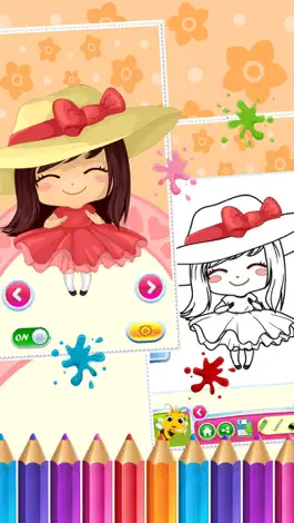 Game screenshot Sweet Little Girl Coloring Book Art Studio Paint and Draw Kids Game Valentine Day apk