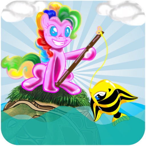 Little Unicorn Fishing Game For Kids - Pony and Turtle Boat icon