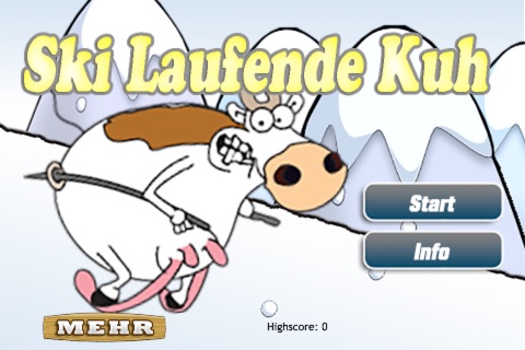 Die Verrückte Ski Laufende Kuh - náhled