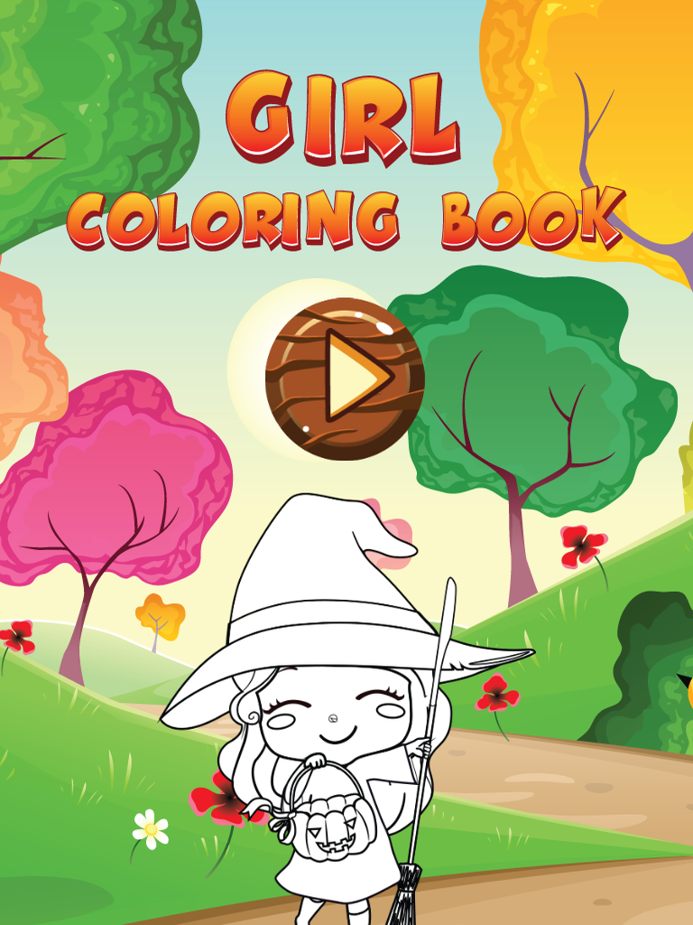 Girl Coloring Book Free For Toddler And Kids!