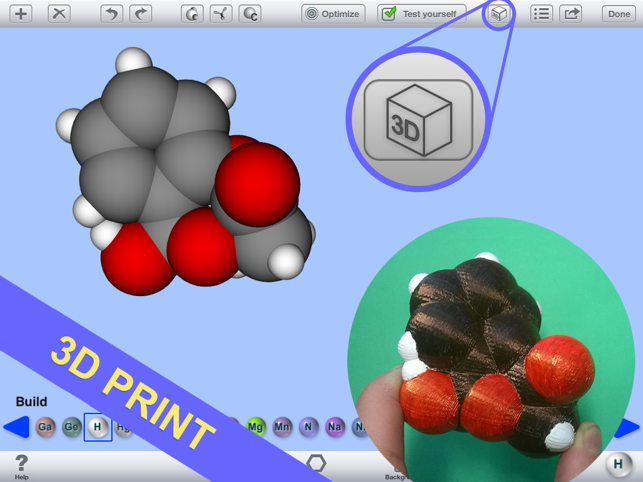 ‎3D Molecules Edit & Test Screenshot