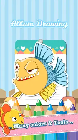 Game screenshot Ocean Drawing Coloring Book - Cute Caricature Art Ideas pages for kids mod apk