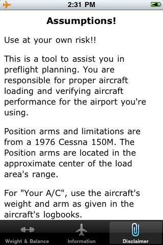 C150M Weight and Balance Calculator screenshot 3