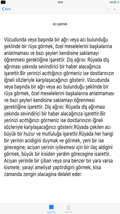 Screenshot #1 pour Rüya Tabirleri internetsiz