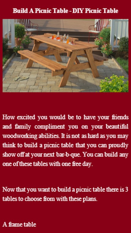 How To Build A Picnic Table