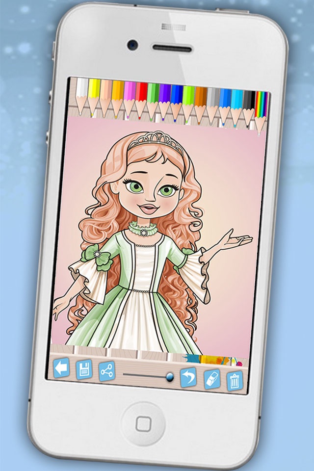 Princesses coloring book - Coloring pages fairy tale princesses for girls screenshot 3