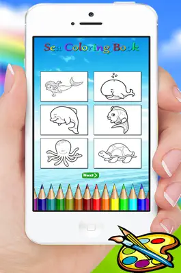 Game screenshot Sea Animals & Mermaid Coloring Book - Drawing Painting Kids apk