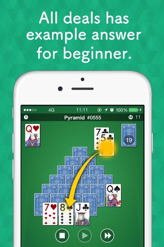 Pyramid 1000 - Solitaire Simple Game screenshot 3