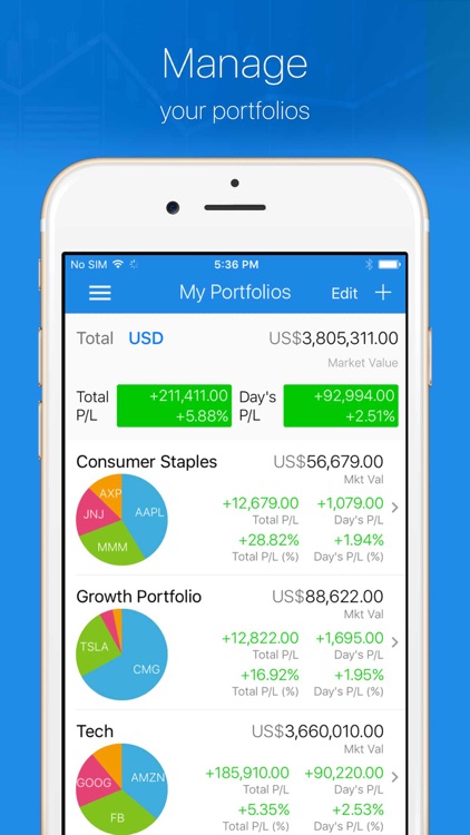 Ticker Stock Portfolio Manager screenshot-0