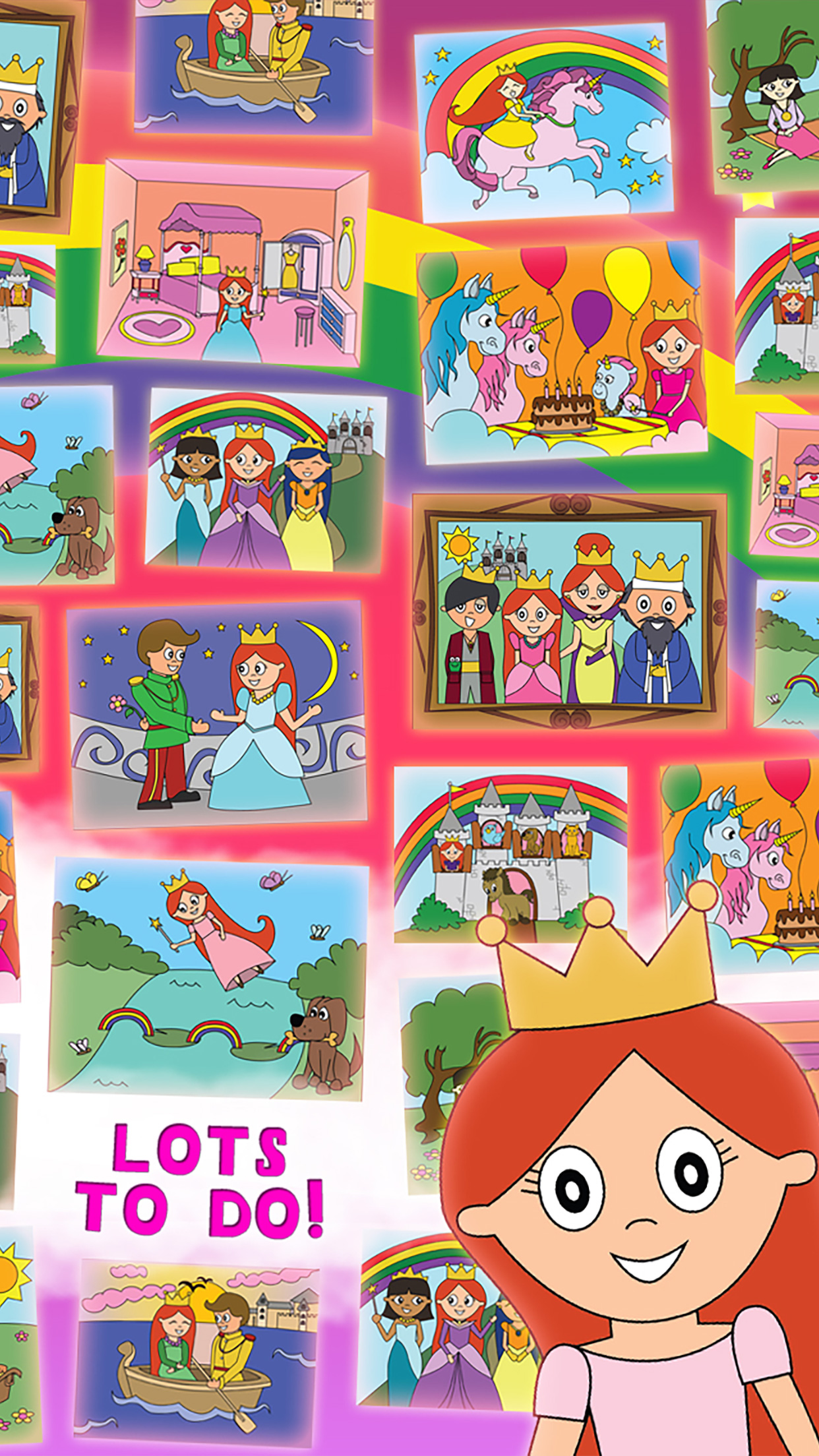 Princess Fairy Tale Coloring Wonderland for Kids and Family Preschool Free Edition screenshot 3