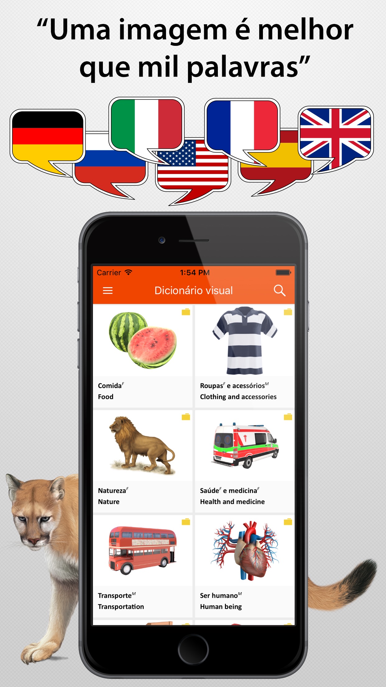 Screenshot do app Dicionário Visual JOURIST
