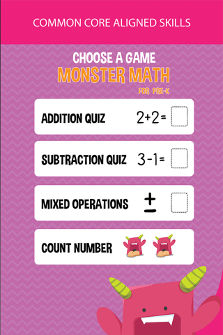 Monster Math Games : addition and subtraction games for kids screenshot 2