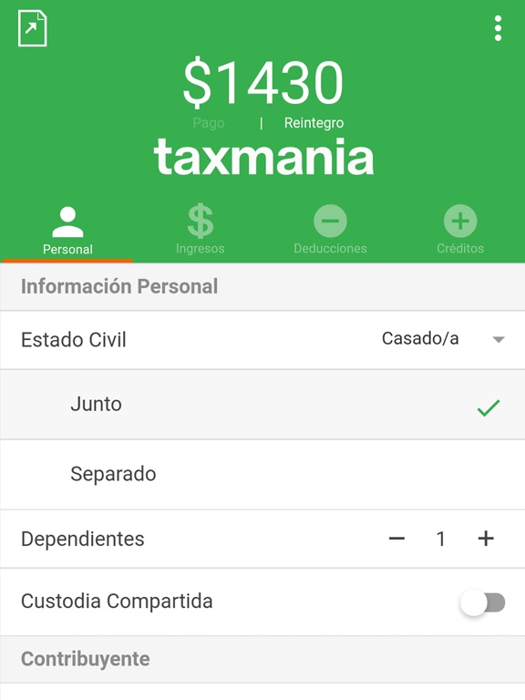 Taxmania Calculadora iPad screenshot 4 - Finance app