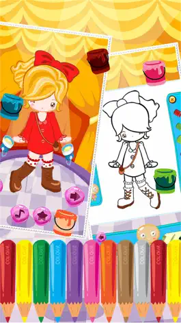 Game screenshot Little Girl Fashion Coloring World Drawing Educational Kids Game apk