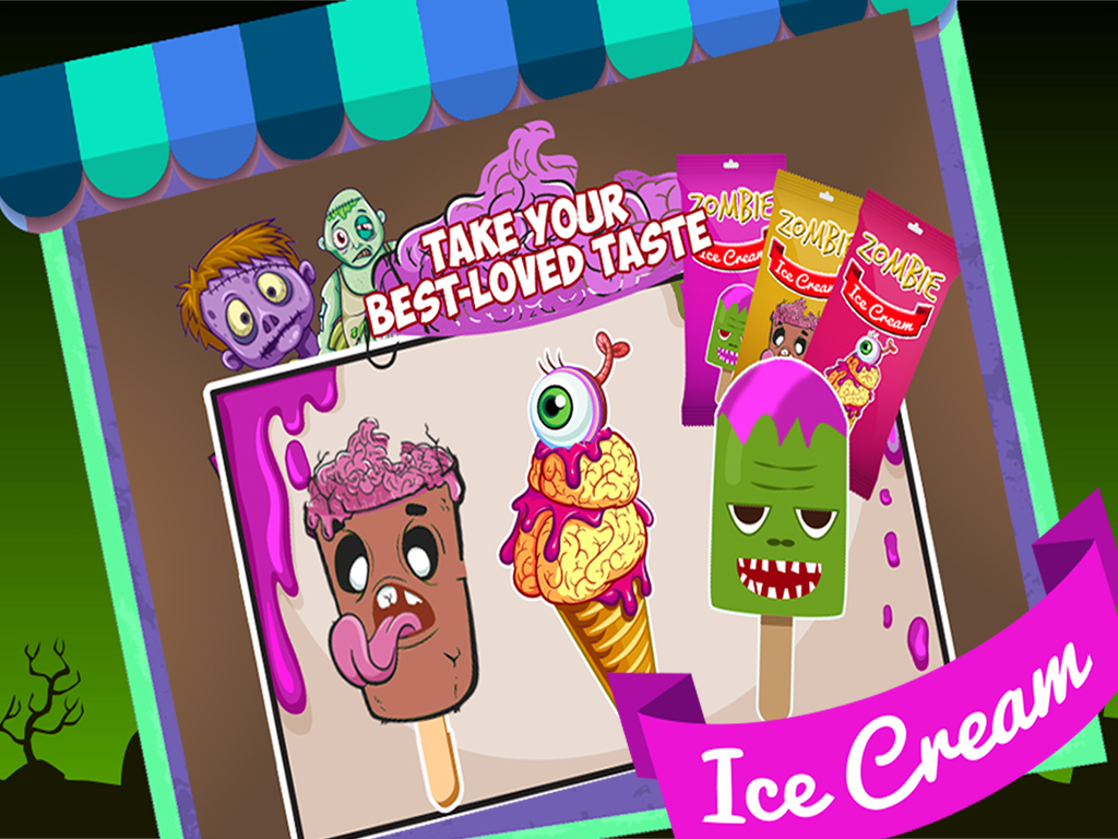 Zombie Ice Cream Factory Simulator - Learn how to make frozen snow cone,frosty icee popsicle and pops for zombies in this kitchen cooking game screenshot 8