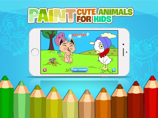 KidsPaint - Coloring Cool Animals to Relax iPad screenshot