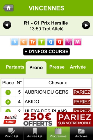 Turfoo Résultats Turf et Prono screenshot 3