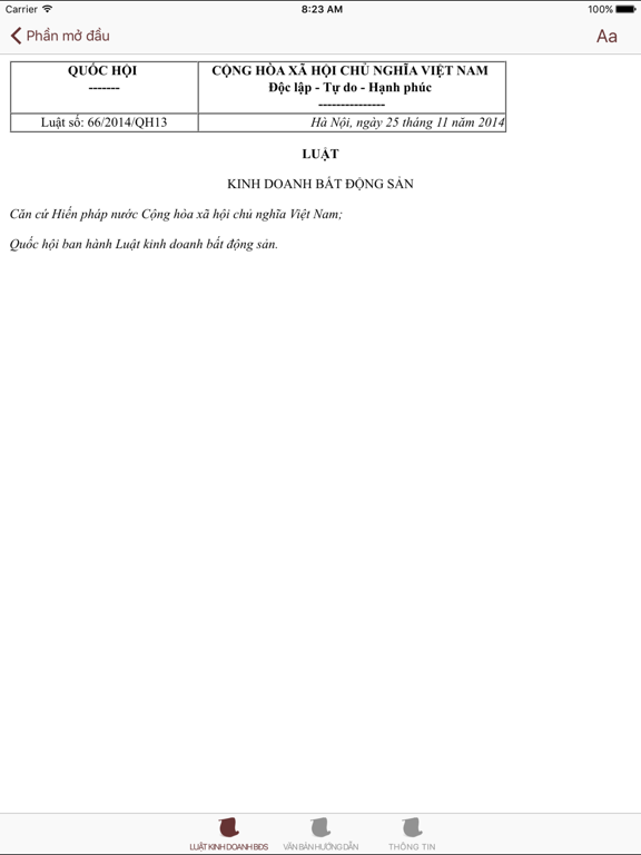 Screenshot #6 pour Luật Kinh Doanh Bất Động Sản 2014
