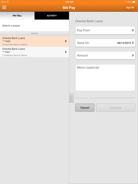 Oriental BIZ for iPad