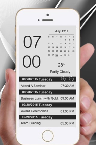 MyCalTime: Beautiful display of Your Calendar and Time in one place. screenshot 3