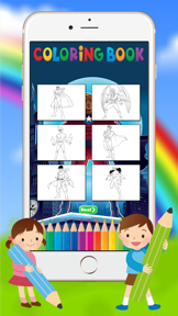 Cartoon Superhero Coloring Book - Drawing for kid free game screenshot