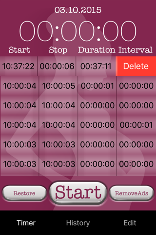 Contraction Timer 1-2-3 Free screenshot 3